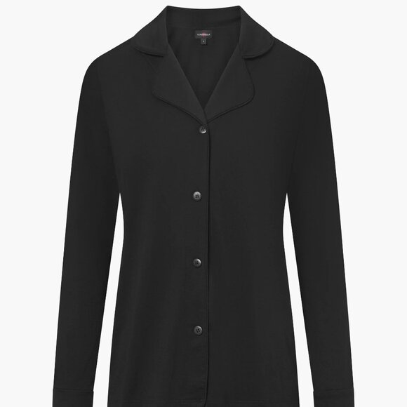 COSABELLA Bella Long Sleeve Top & Boxer Pajama Loungewear Set in Black Size XL - Picture 4 of 6